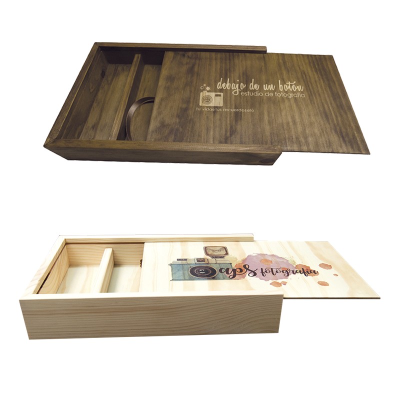 Caja de madera para fotos 15x20