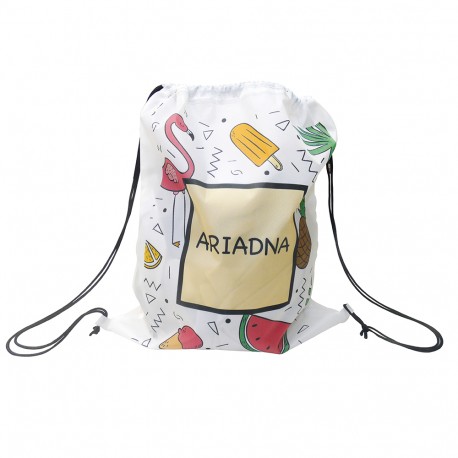 Mochila de poliéster blanca