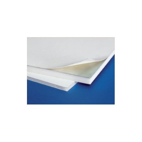 Cartón pluma BLANCO CON adhesivo ALUMINIO 10 mm