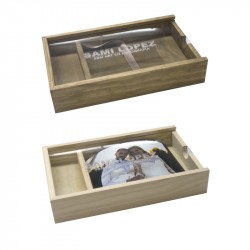 Caja para fotos 15x20 tapa metacrilato Personalizada