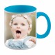 Taza con asa e interior azul celeste 15186