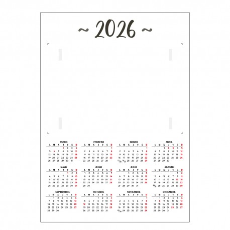 Calendario con Adhesivo CNA27 6 uds. 