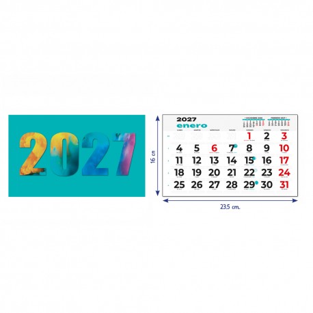 Faldilla Calendario 2026 23,5 cm