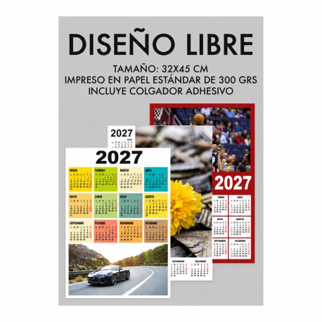Calendario N1001 Diseño Libre Vertical